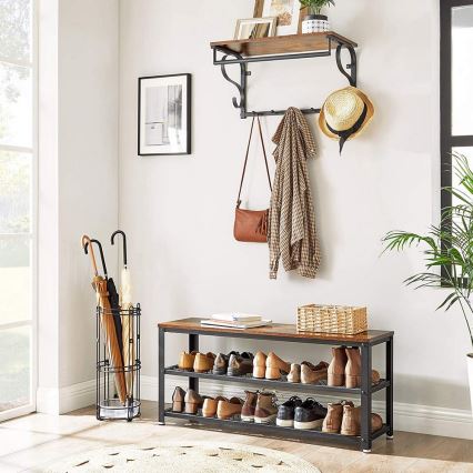 Обувница DAVOR, кафява/черна