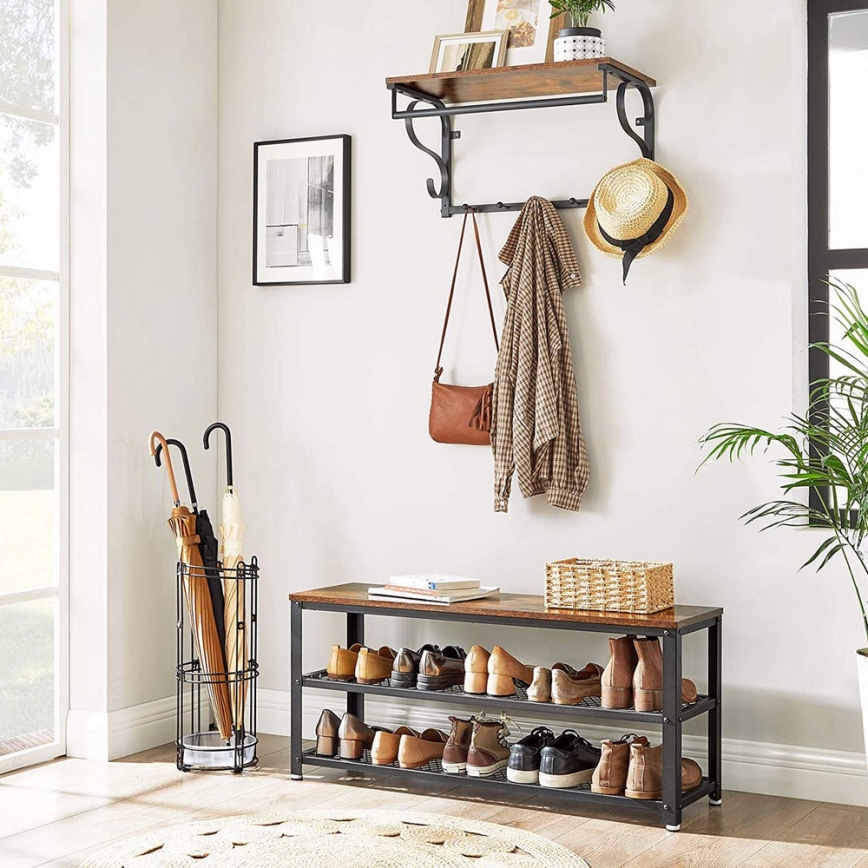 Обувница DAVOR, кафява/черна