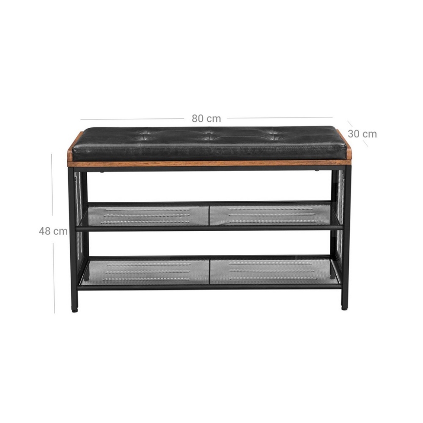 Обувница DAVOR кафява/черна