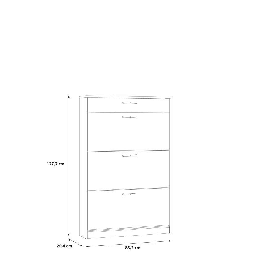 Обувница KAVI, дъб Artisan