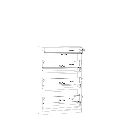 Обувница KAVI, дъб Artisan