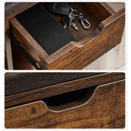 Обувница VOREN кафява/черна