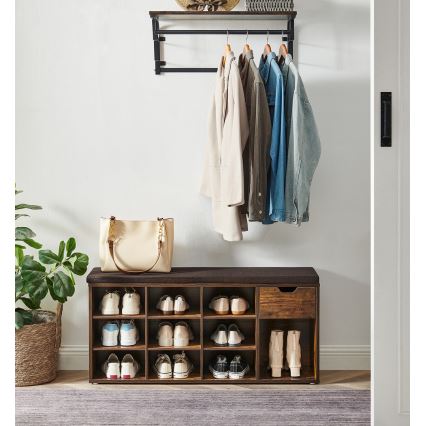 Обувница VOREN кафява/черна