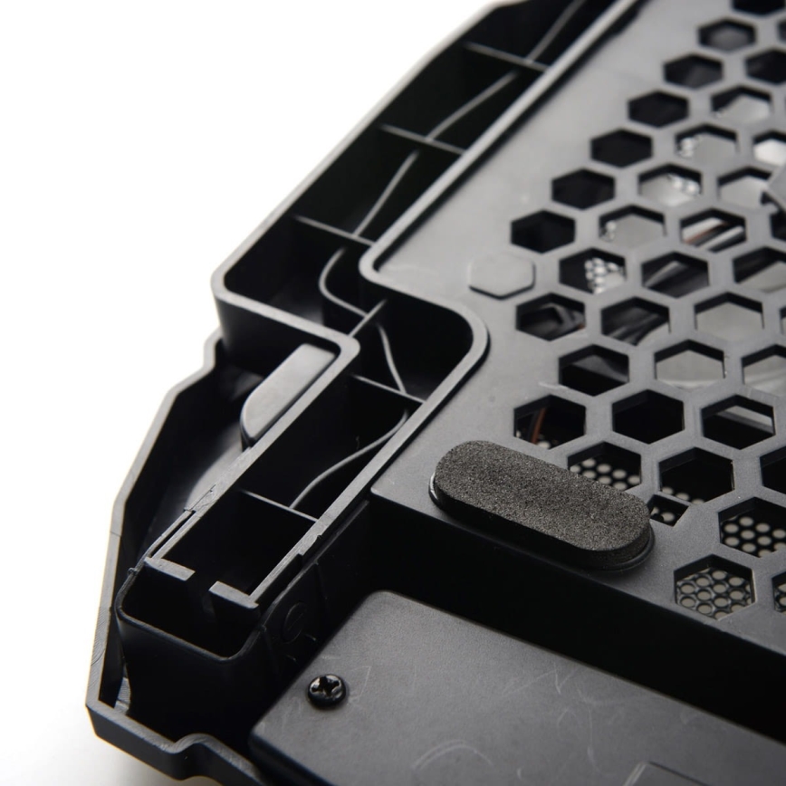 Охлаждаща подложка за лаптопи с 4 вентилатора 2xUSB черна