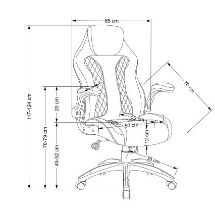 Офис стол HAME черен/сив