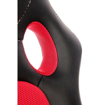 Офис стол KENU черно/червено