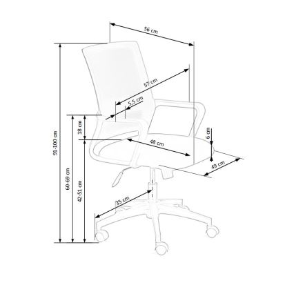 Офис стол TONA, черен