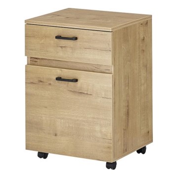 Офисен мобилен шкаф MIRANE, дъб