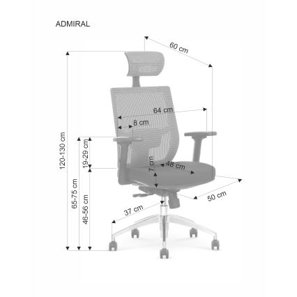 Офисен стол ELMIR черен/сив
