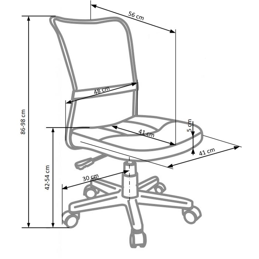 Офисен стол FANA сив/черен