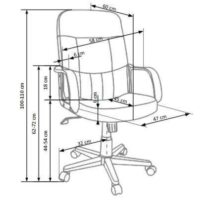 Офисен стол ZIRUQ в черно