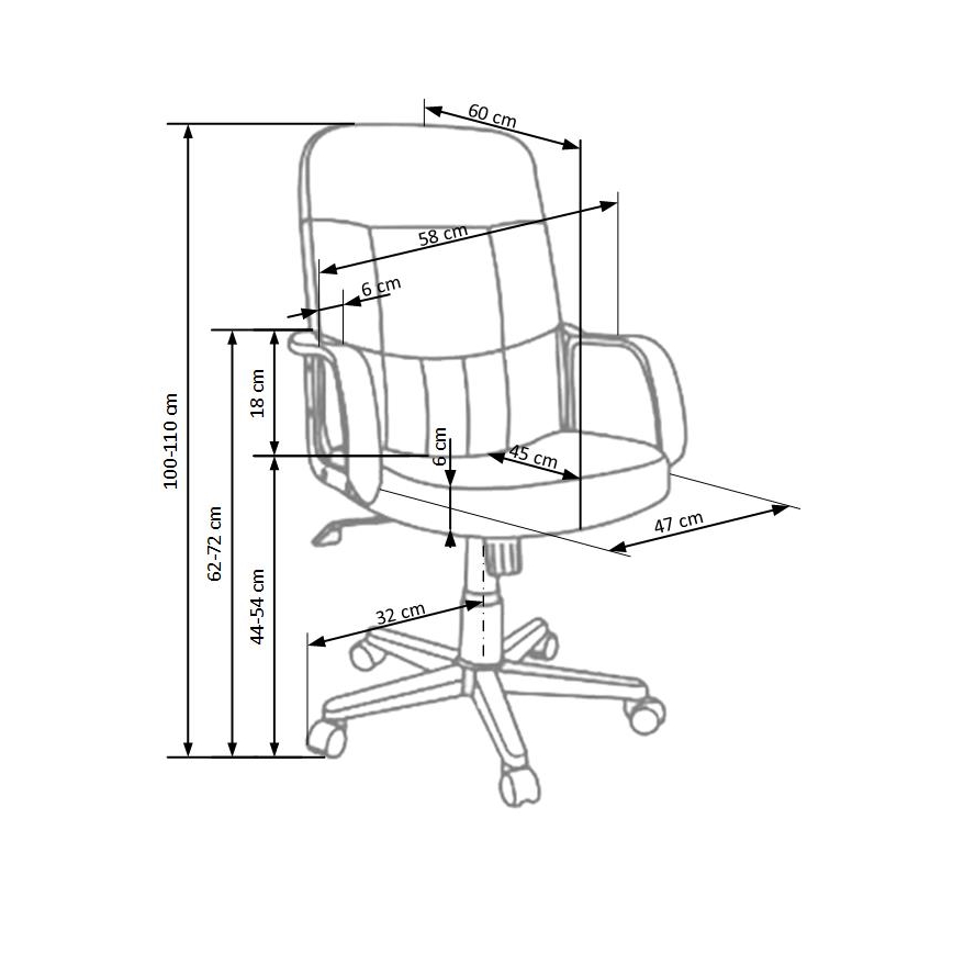 Офисен стол ZIRUQ в черно