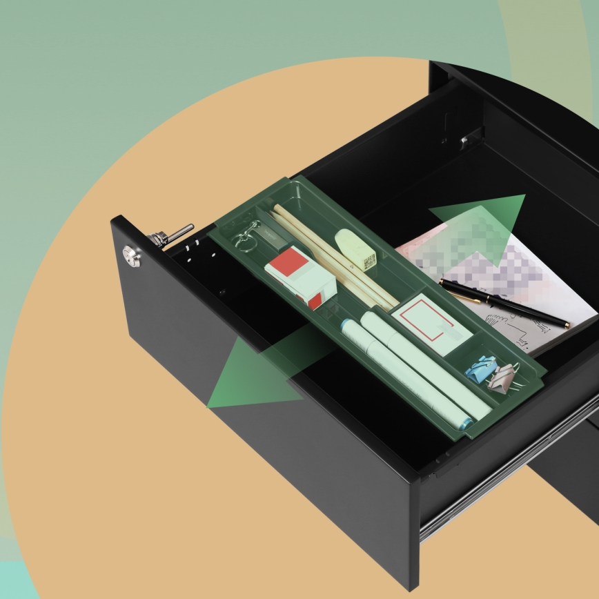 Офисен контейнер SECURIO, черен