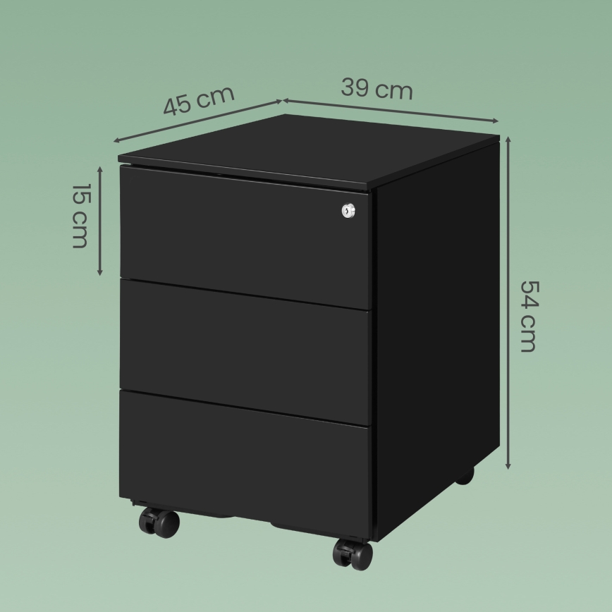 Офисен контейнер SECURIO, черен