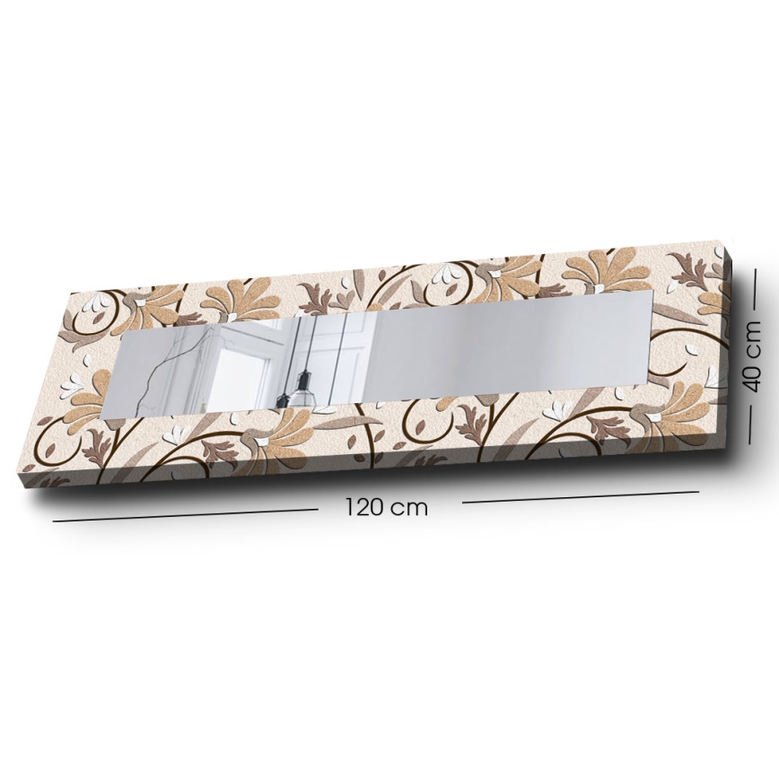 Огледало 120x40 см разцъфнали цветове
