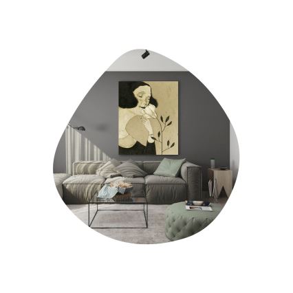 Огледало BESSO 60x60 см черен