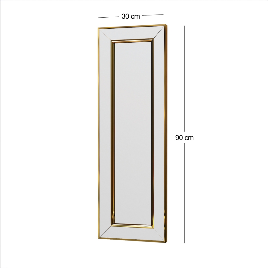 Огледало CARLOS 90x30 см златист