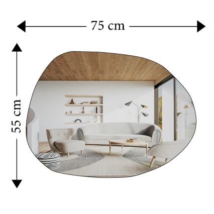 Огледало LIORA 75x55 см черен