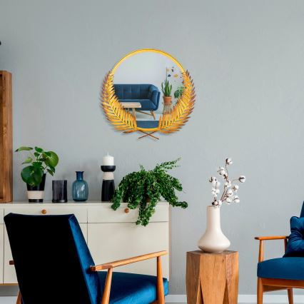 Огледало PALM 59x57 см златист