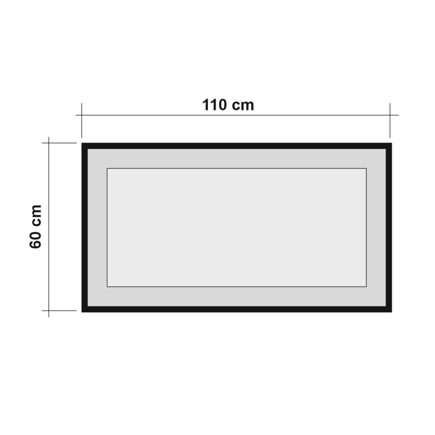 Огледало QUANTUM 60x110 cм кафяво/черно