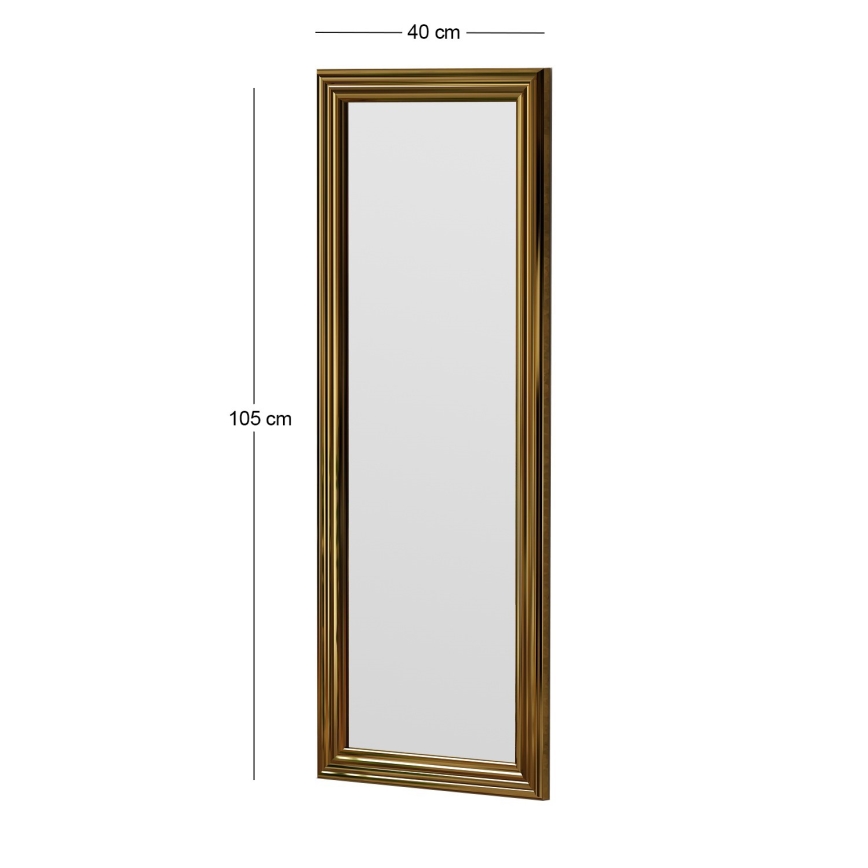 Огледало SMOOTH 105x40 см златист