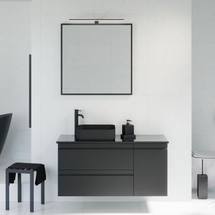 Огледало за баня BORGSTED 80x80 см черно