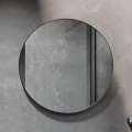 Огледало за баня BORGSTED, Ø 80 см, черно