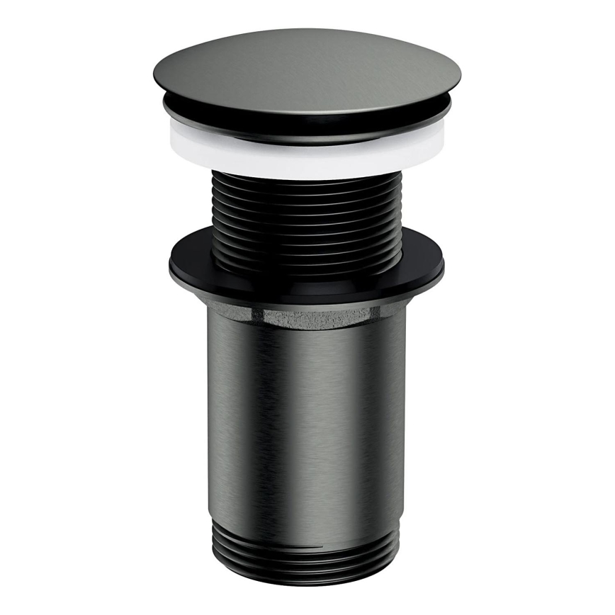 OMNIRES A716GR - Сифон за мивка CLICK-CLACK Ø 6,6 см матов графитен