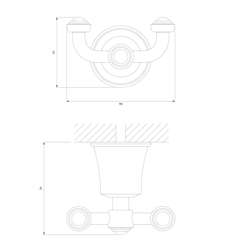 OMNIRES AL53120CR - Стенна закачалка ART LINE лъскав хром