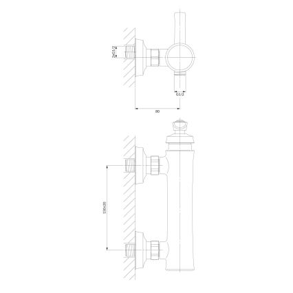 OMNIRES AM5240CR - Кранче за душ ARMANCE лъскав хром