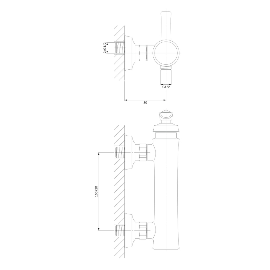 OMNIRES AM5240CR - Кранче за душ ARMANCE лъскав хром