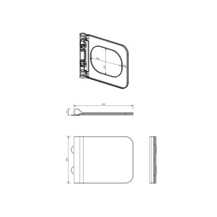 OMNIRES BOSTONDEBP - Тоалетна седалка SoftClose BOSTON duroplast/блестящо бял