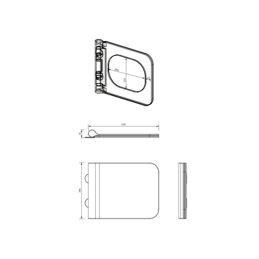 OMNIRES BOSTONDEBP - Тоалетна седалка SoftClose BOSTON duroplast/блестящо бял