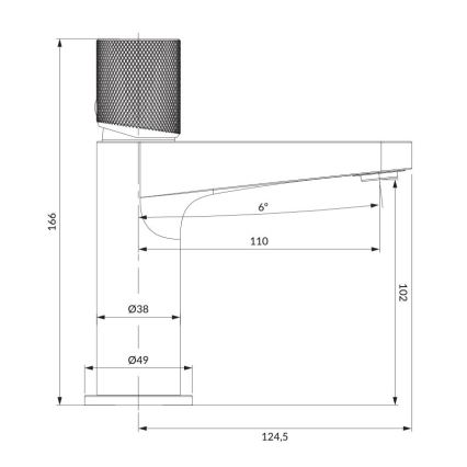 OMNIRES CT8010CPB - Смесител за мивка CONTOUR 16,6 cm с четкано медно покритие