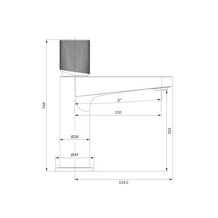 OMNIRES CT8010CR - Кран за мивка CONTOUR 16,6 см лъскав хром