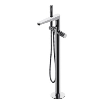 OMNIRES CT8033CR - Свободно стоящ комплект за вана с батерия CONTOUR, лъскав хром