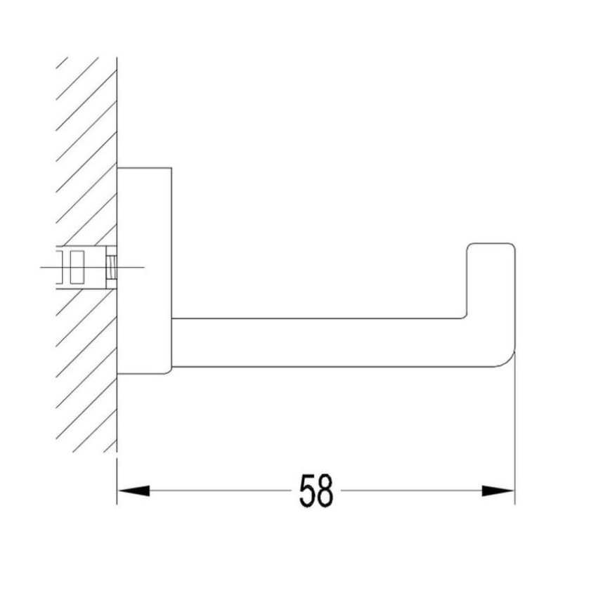 OMNIRES DA70110BL - Стенна закачалка DARLING полуматов черен