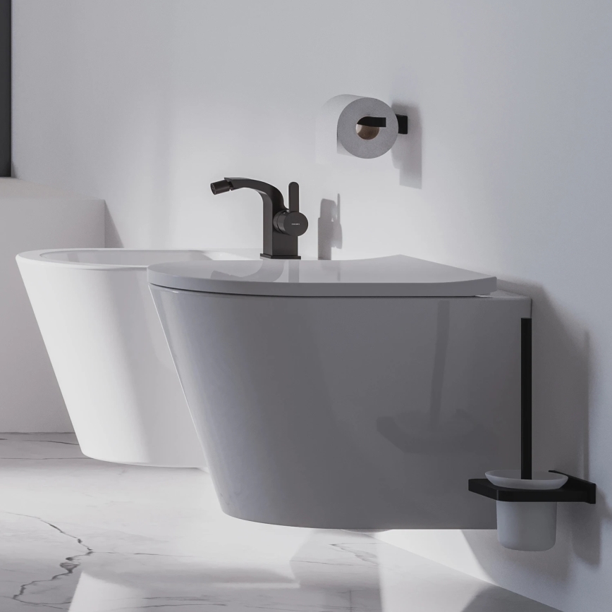 OMNIRES DA70510BL - Поставка за тоалетна хартия DARLING полуматов черен