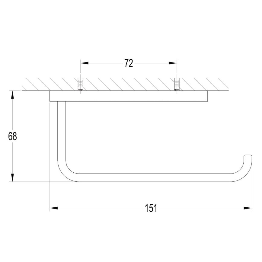 OMNIRES DA70510BL - Поставка за тоалетна хартия DARLING полуматов черен