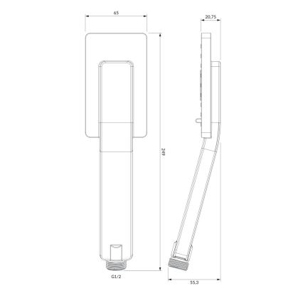 OMNIRES JIMJIM-RBL - Ръчен душ JIMJIM матово черен