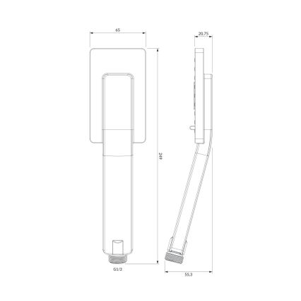 OMNIRES JIMJIM-RCR - Ръчен душ JIMJIM с лъскав хром