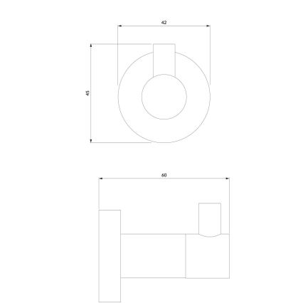 OMNIRES MP60110BL - Стенна закачалка MODERN PROJECT матов черен