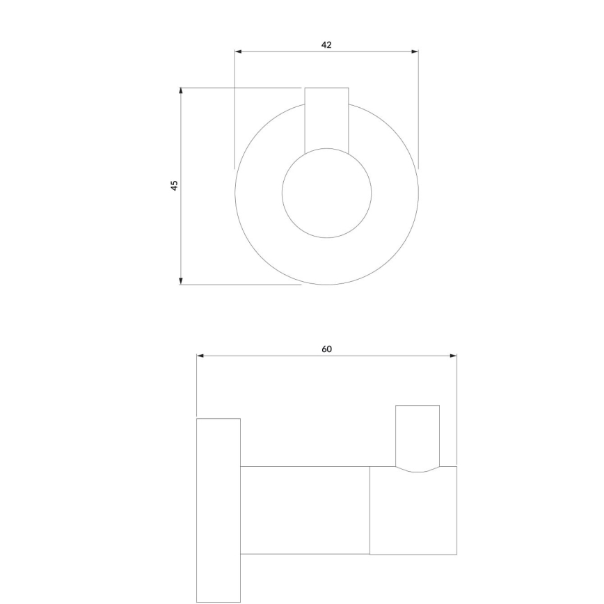 OMNIRES MP60110BL - Стенна закачалка MODERN PROJECT матов черен