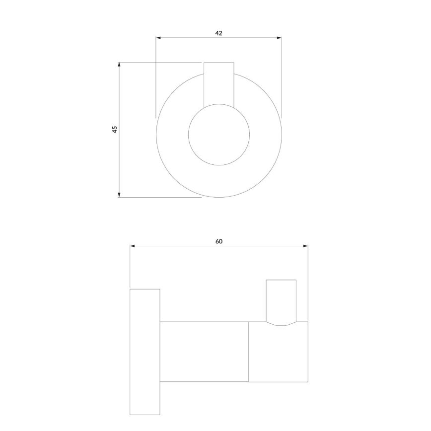 OMNIRES MP60110CR - Стенна закачалка MODERN PROJECT лъскав хром