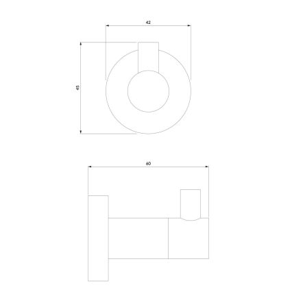 OMNIRES MP60110CR - Стенна закачалка MODERN PROJECT лъскав хром