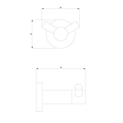 OMNIRES MP60120CR - Стенна закачалка MODERN PROJECT лъскав хром