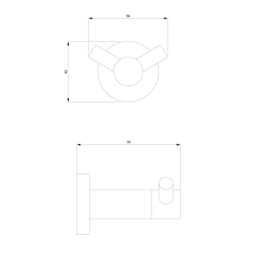OMNIRES MP60120CR - Стенна закачалка MODERN PROJECT лъскав хром