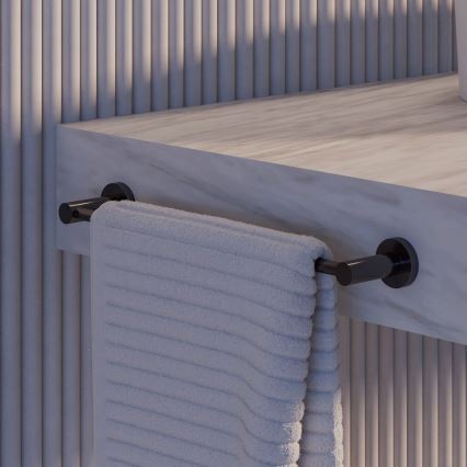 OMNIRES MP60214AT - Стенна закачалка за кърпи MODERN PROJECT 40 см матов черен