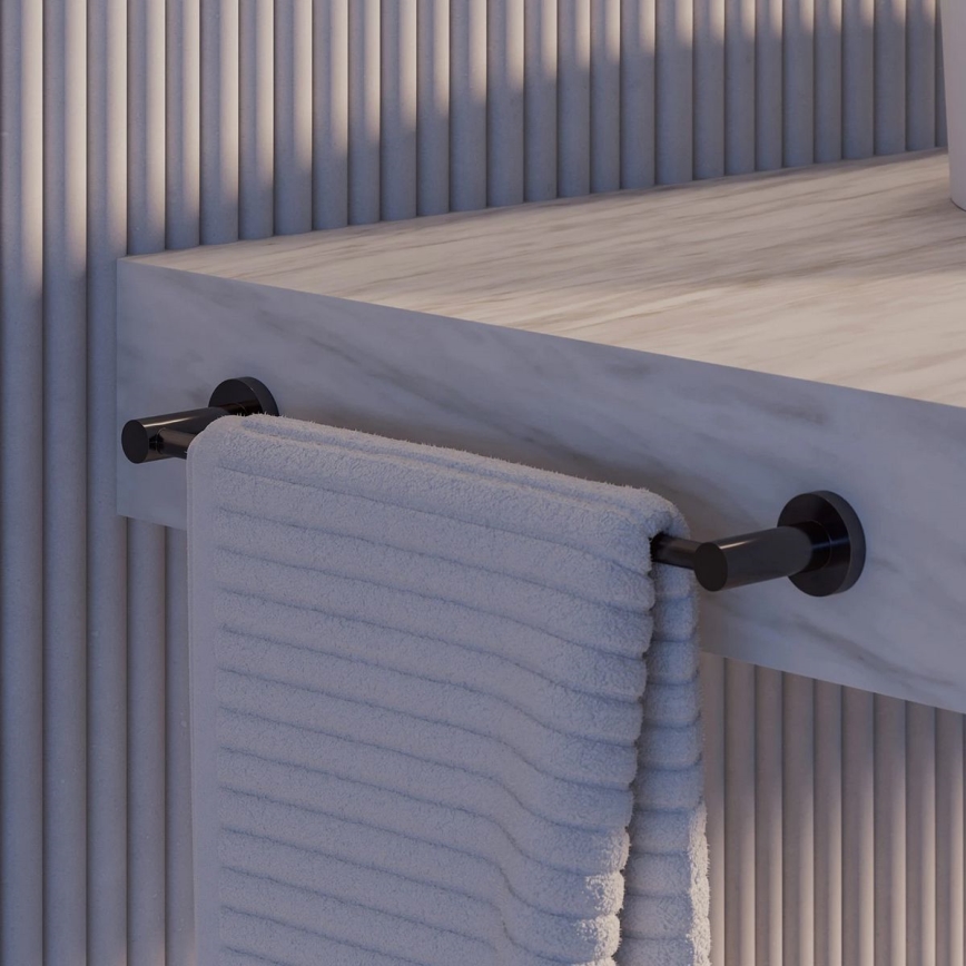 OMNIRES MP60214AT - Стенна закачалка за кърпи MODERN PROJECT 40 см матов черен