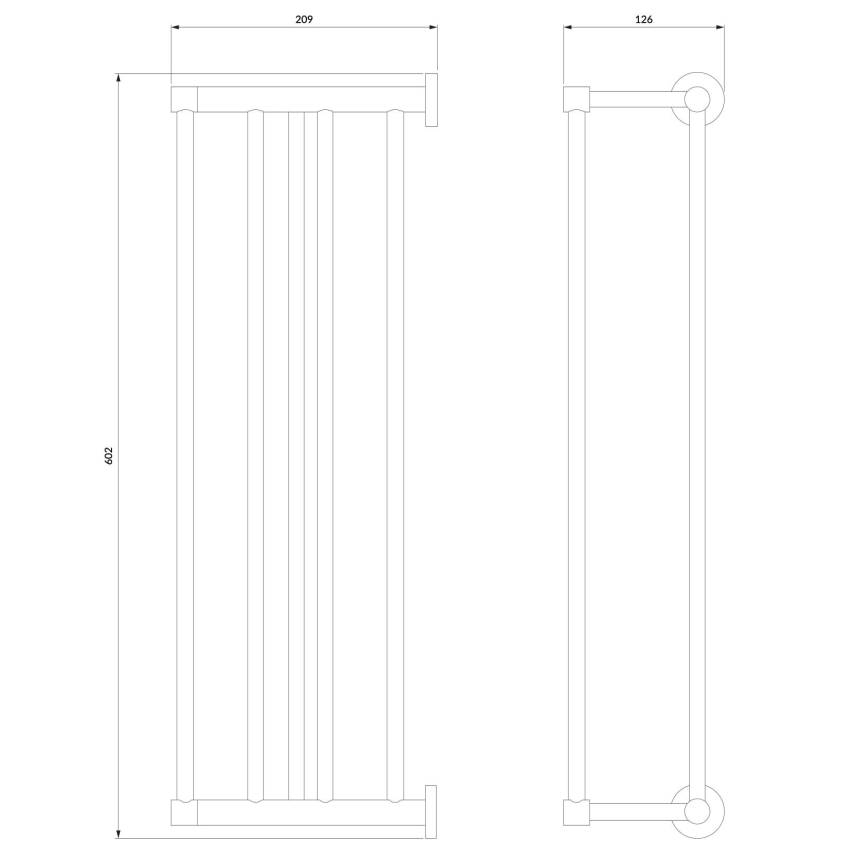 OMNIRES MP60920CR - Стенна закачалка за кърпи MODERN PROJECT 60 см лъскав хром